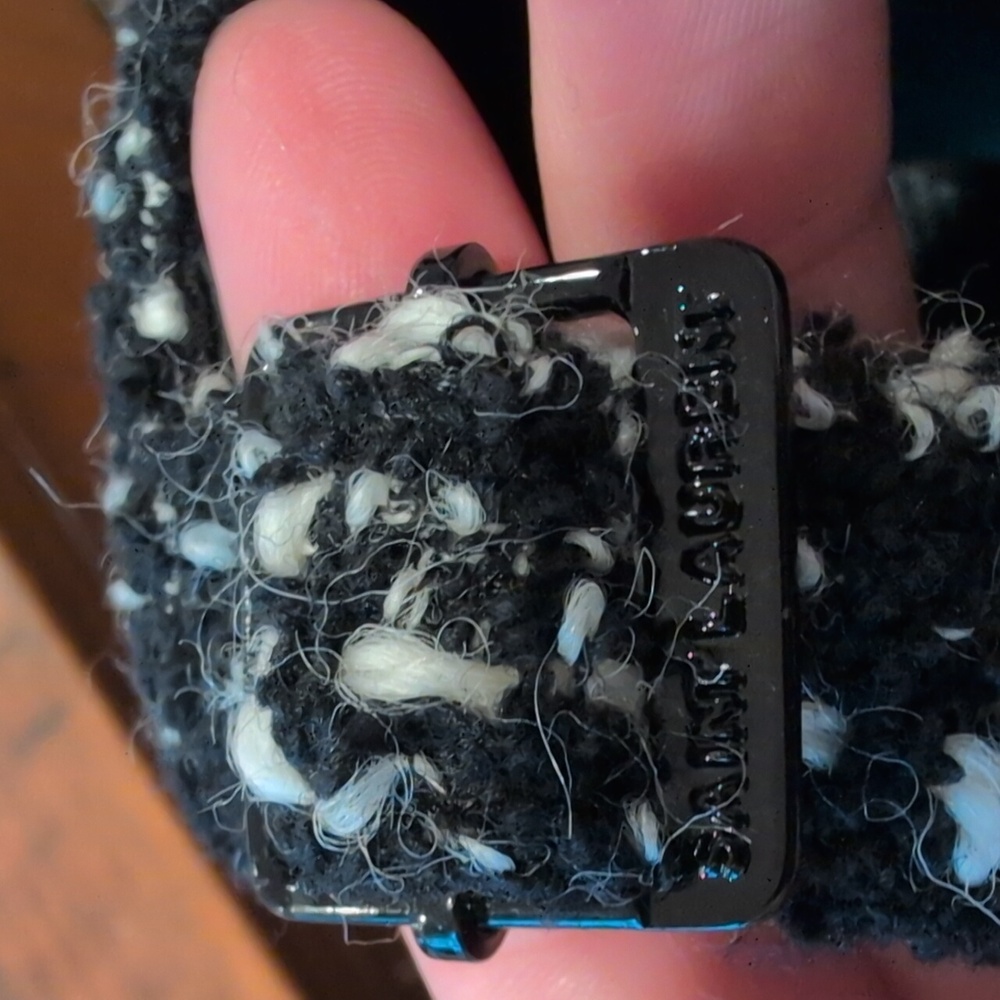 Saint Laurent SL Tweed Embroidered Baseball Hat Wool Alpaca 56 *Authenticated* - Picture 7 of 13